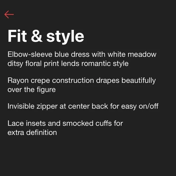 Floral Puff Sleeve Lace Inset Dress-SEE NOTES - Picture 7 of 11